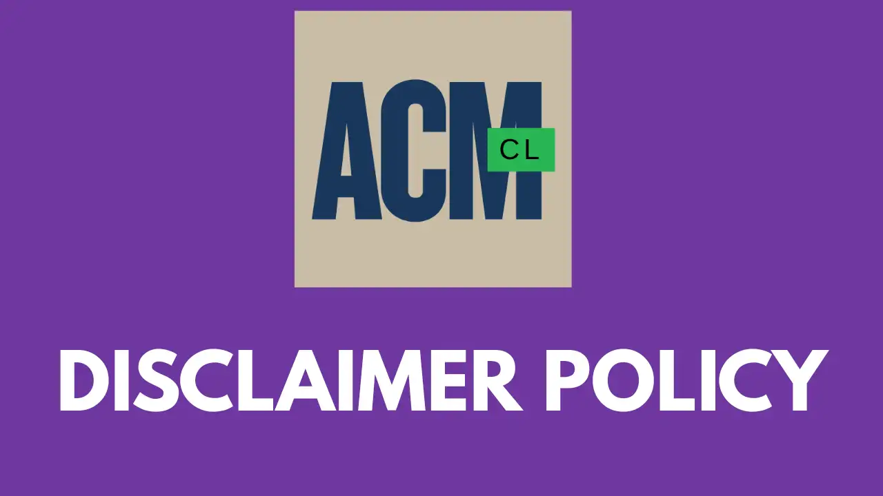 Disclaimer - AcmclCollege