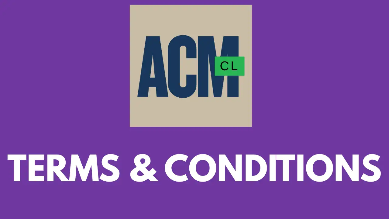 Terms and Conditions - Acmclcollege
